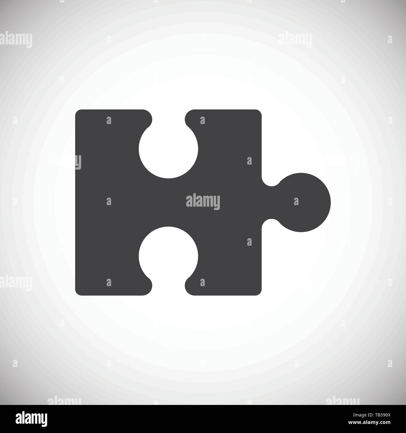 Puzzle icon on background for graphic and web design. Simple vector sign. Internet concept symbol for website button or mobile app. Stock Vector