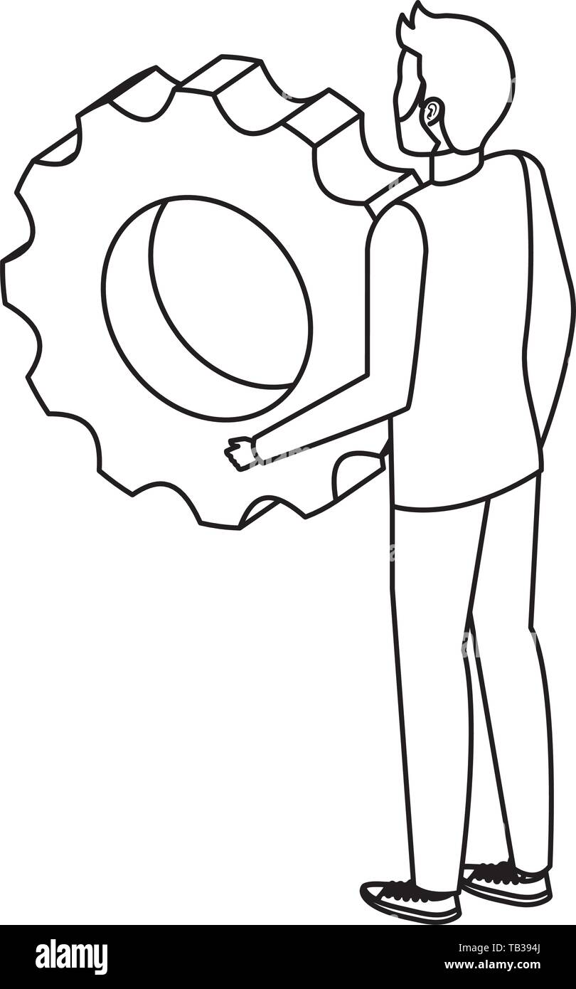 young man lifting gear machine settings Stock Vector Image & Art Alamy