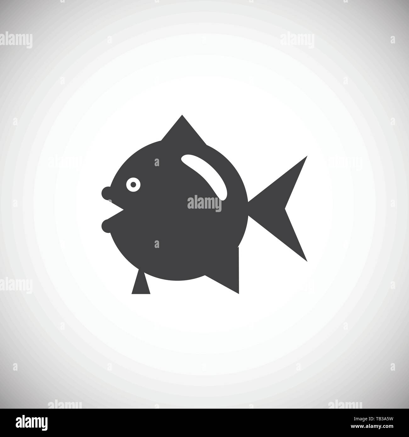 Fish icon on background for graphic and web design. Simple illustration ...