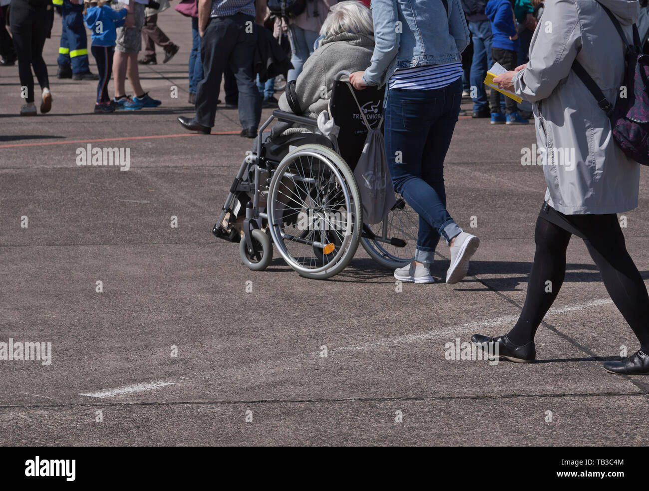 Germany Disability Disabled woman in a wheelchair, Berlin, Germany Stock Photo - Alamy