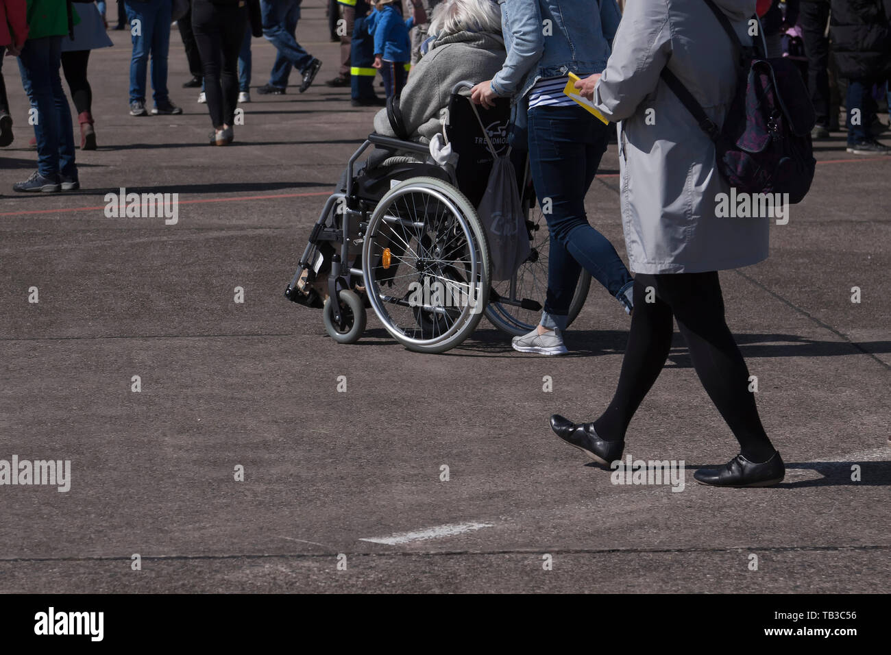 Germany Disability Disabled woman in a wheelchair, Berlin, Germany Stock Photo - Alamy