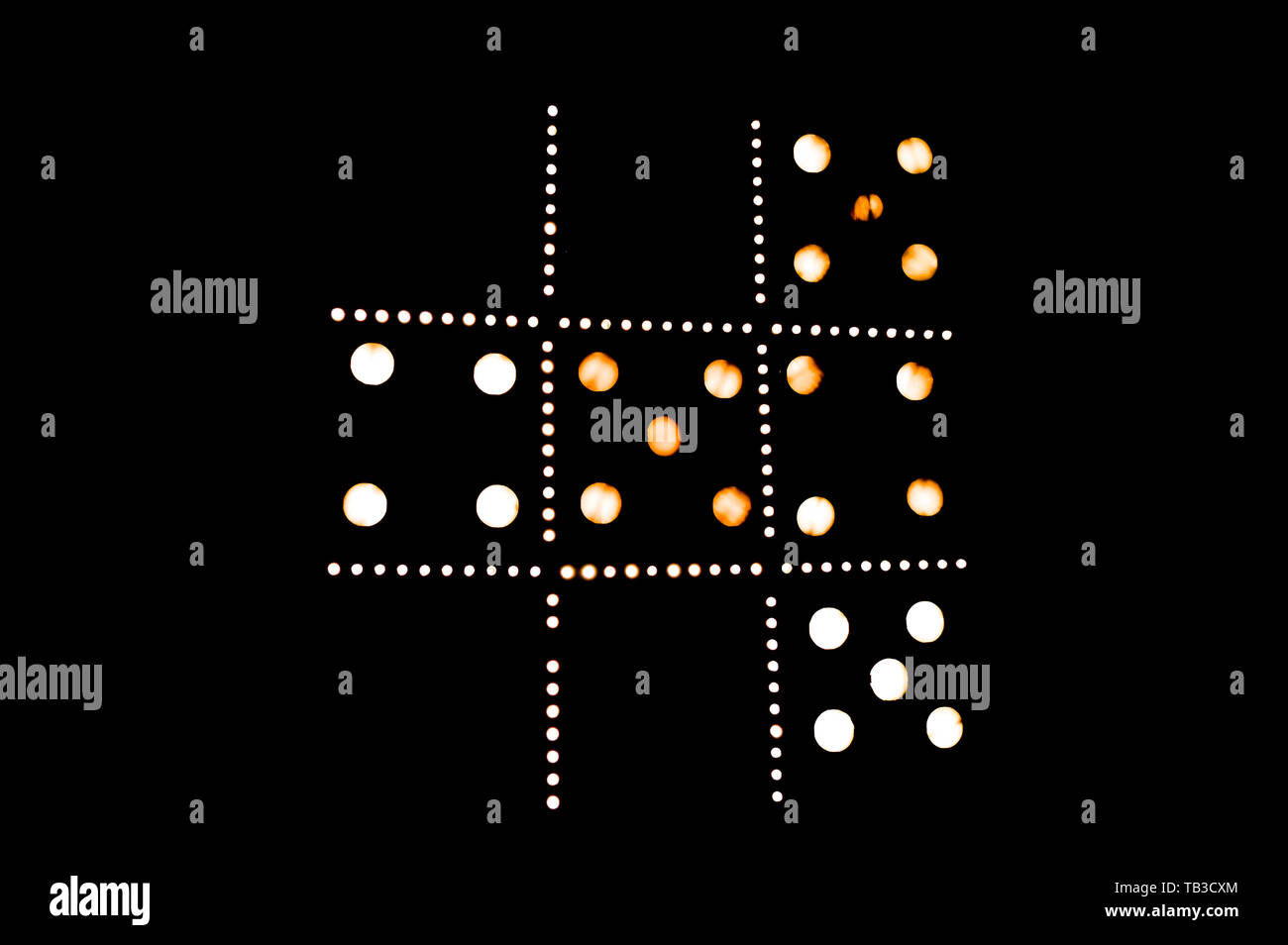 Tictactoe light installation Stock Photo Alamy
