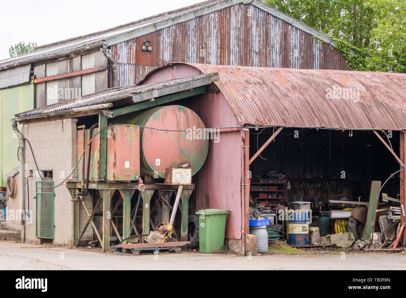 Old industrial farm building, England, UK Stock Photo