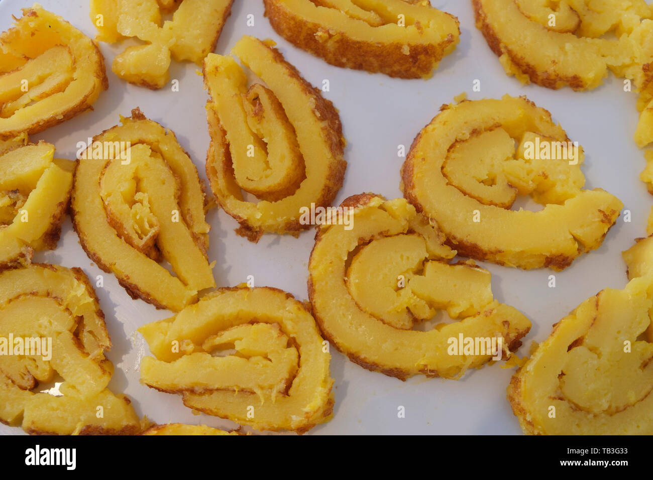 Orange cake roll Stock Photo