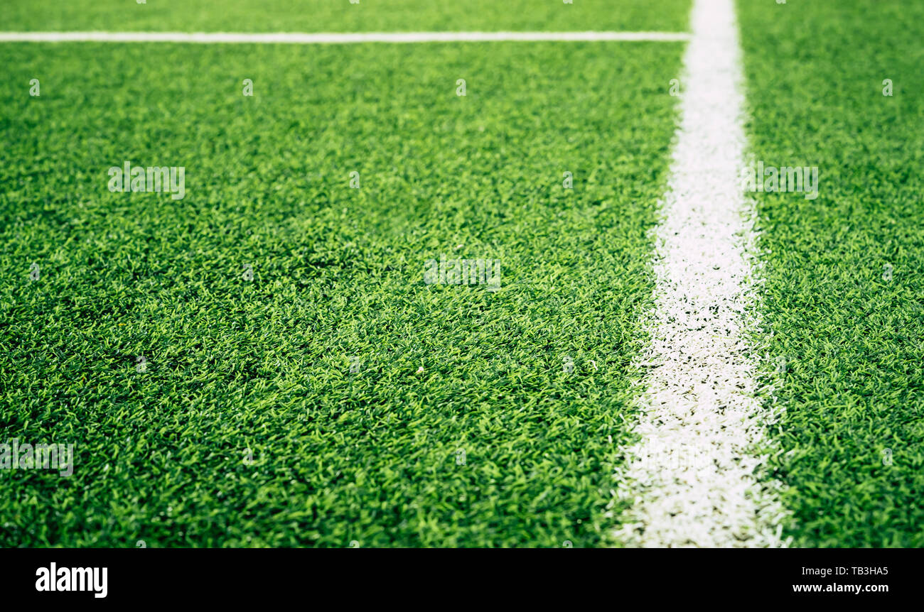 Boundary Line of an indoor football soccer training field Stock Photo Alamy