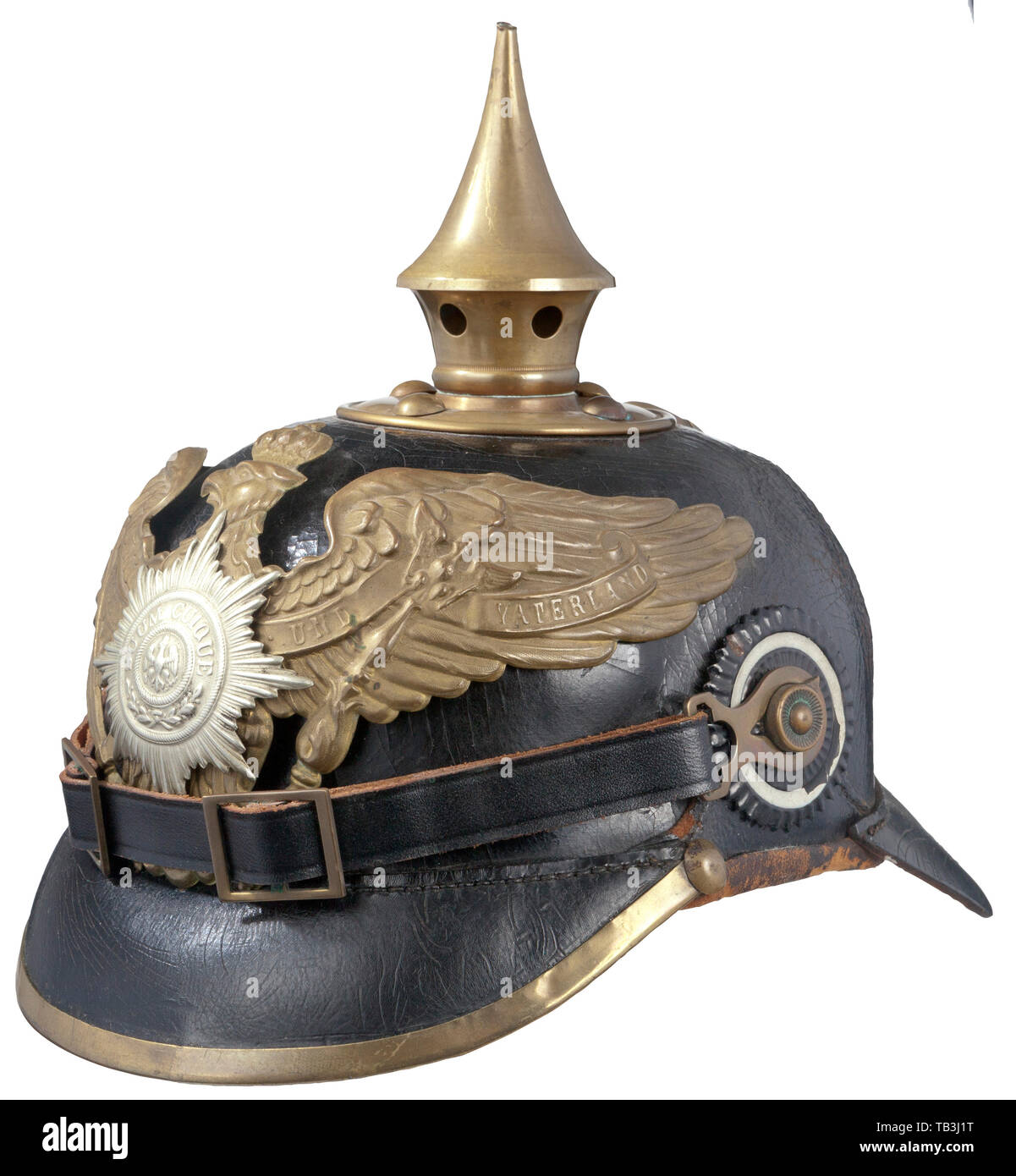 German Pickelhaube Helmet Imperial Prussian Helmet Spiked Leather helmet  Gift