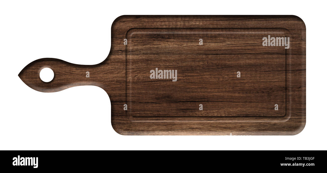 Kitchen cutting board made of dark wood Stock Photo Alamy