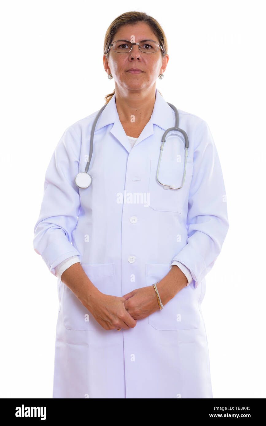 Mature female doctor standing hi-res stock photography and images - Alamy