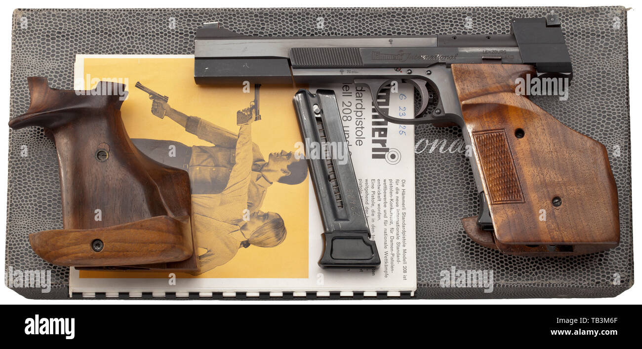 Shooting sports, pistols, Switzerland, Hämmerli 208, caliber .22, Additional-Rights-Clearance-Info-Not-Available Stock Photo