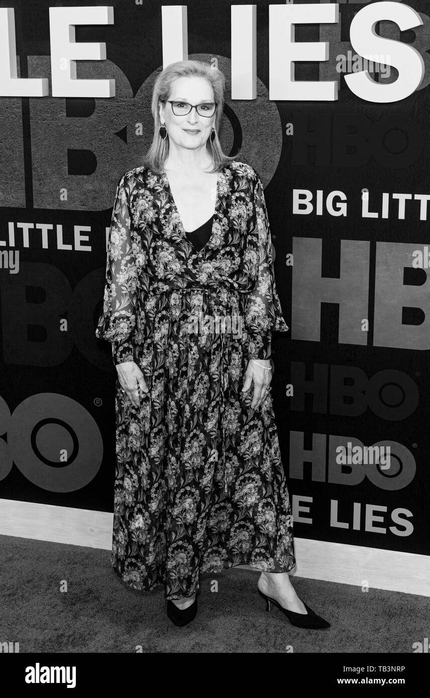 New York NY May 29 2019 Meryl Streep wearing dress by Oscar de la Renta attends HBO Big Little Lies Season 2 Premiere at Jazz at Lincoln Center Stock Photo Alamy