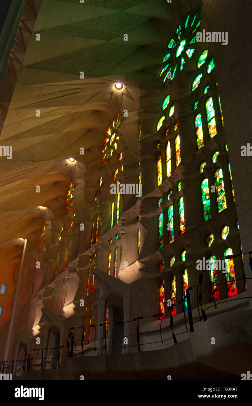 Interior of the Sagrada Familia, Barcelona, Spain Stock Photo - Alamy