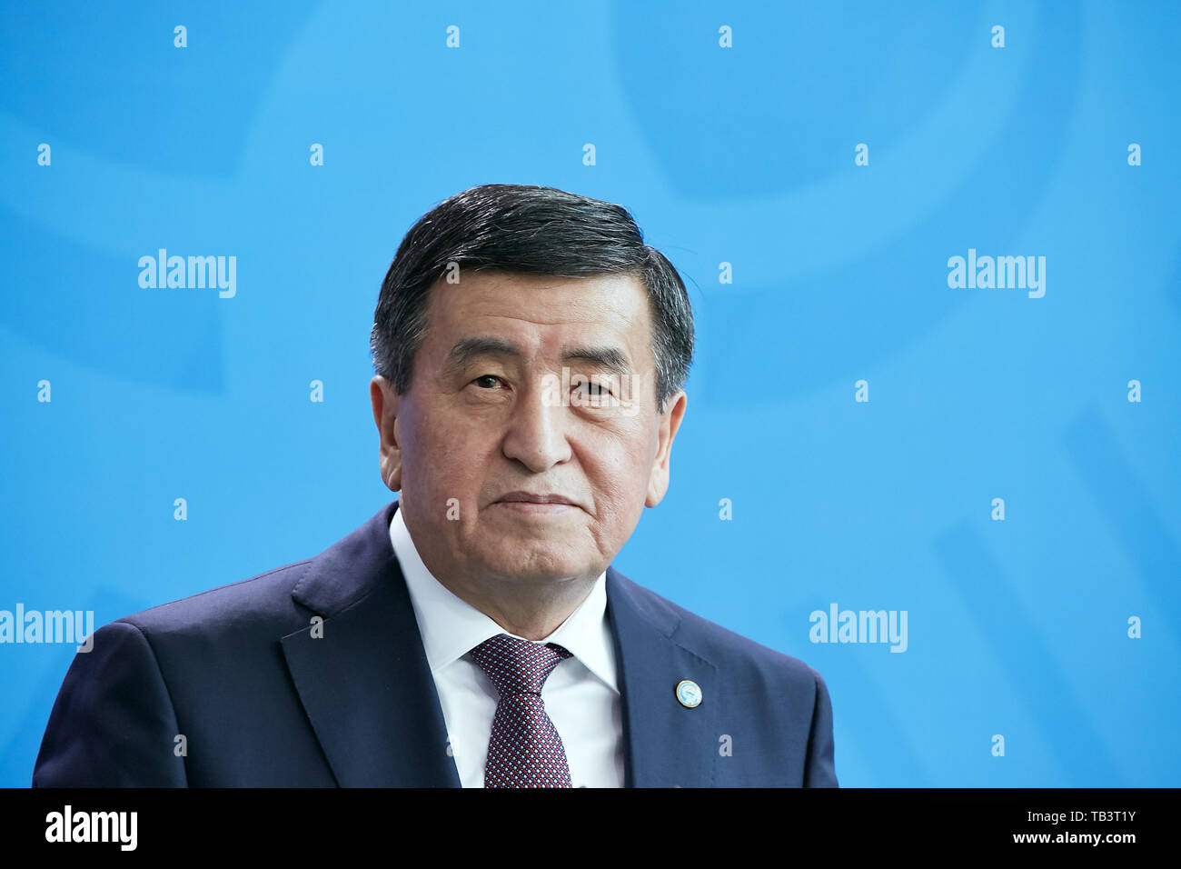 16.04.2019, Berlin, Berlin, Germany - Sooronbaj Jeenbekov, President of the Kyrgyz Republic. 00R190416D028CAROEX.JPG [MODEL RELEASE: NO, PROPERTY RELE Stock Photo