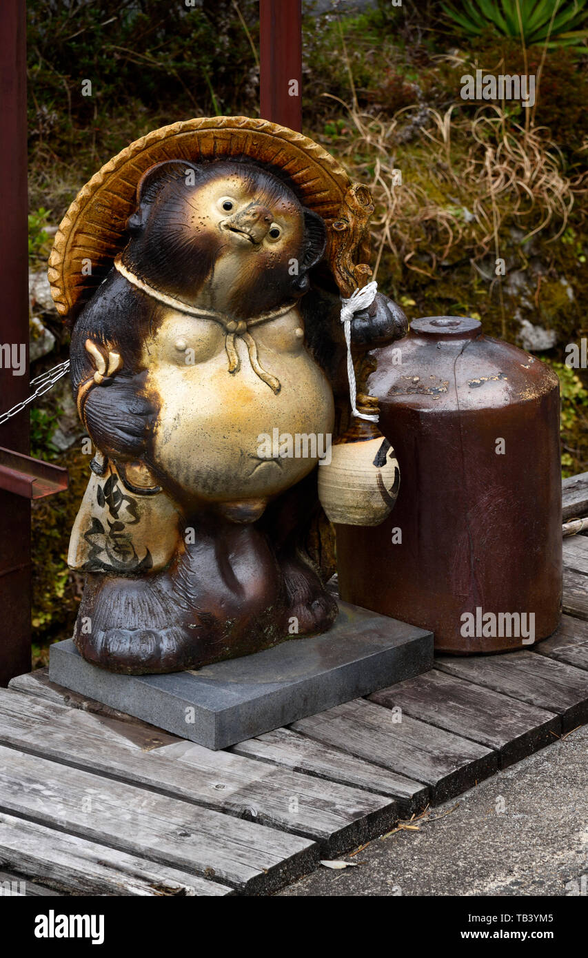 bear statue Megome Village Japan Stock Photo Alamy