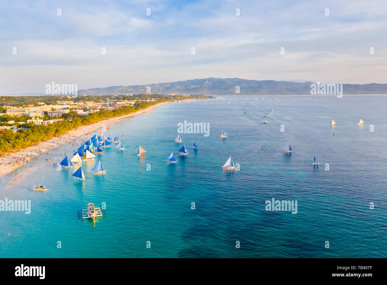 Boracay island sail boats hi-res stock photography and images - Alamy