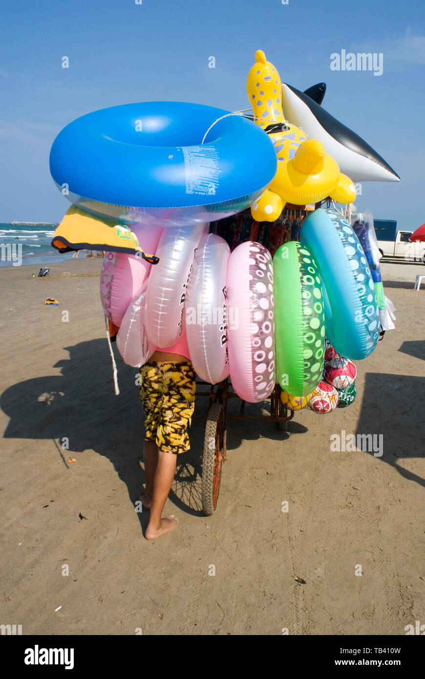 Inflatables, on the beach in Tuxpan. Veracruz, Mexico. June 18, 2007