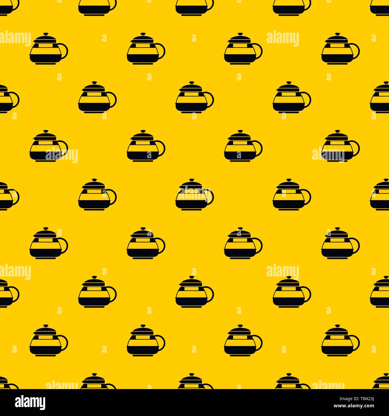 Glass teapot pattern vector Stock Vector