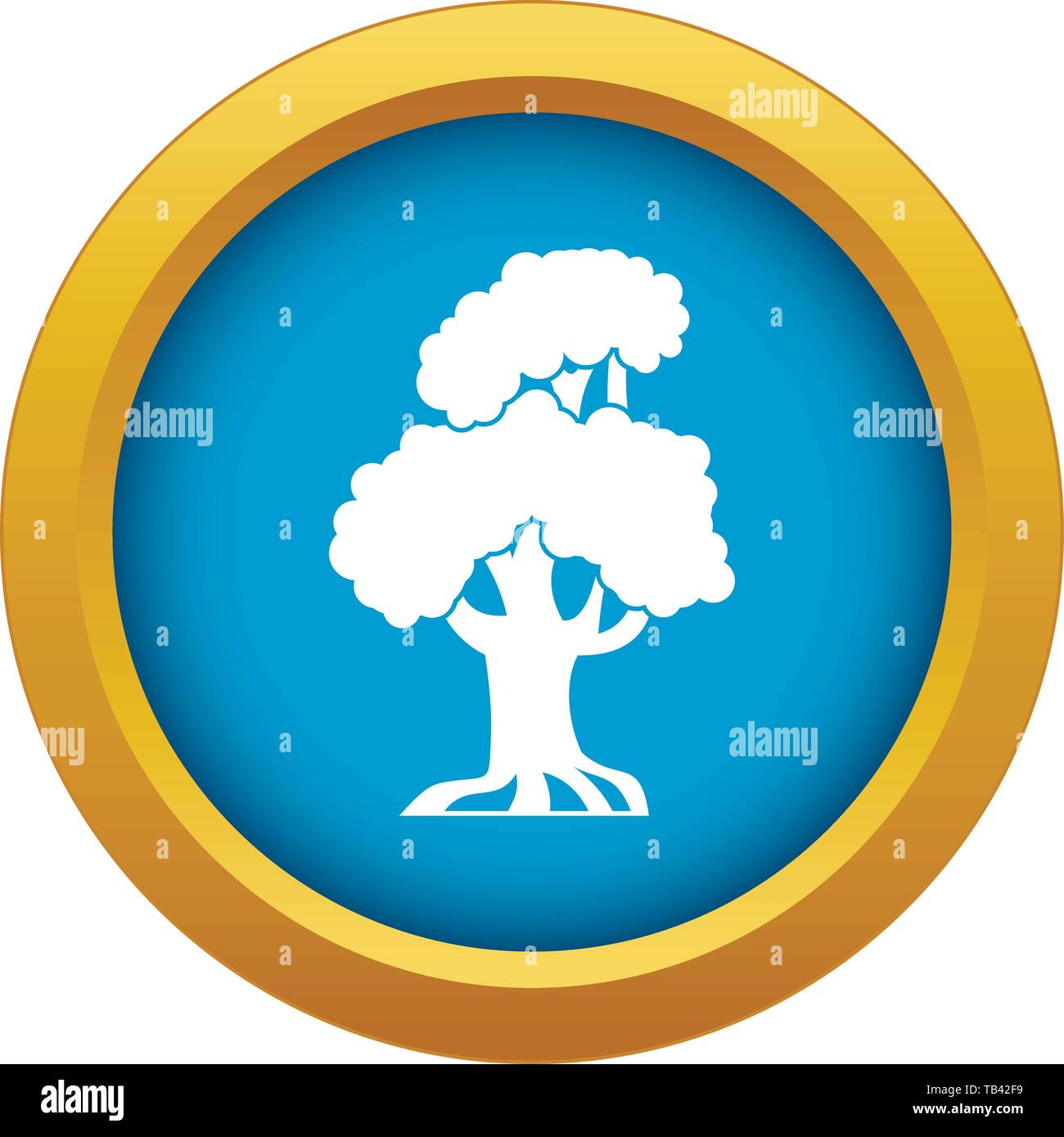 Oak icon blue vector isolated Stock Vector Image & Art - Alamy