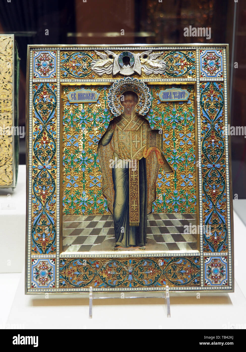icon, Faberge Museum in Shuvalov Palace, Saint Petersburg, Russia, UNESCO World Heritage Site Stock Photo