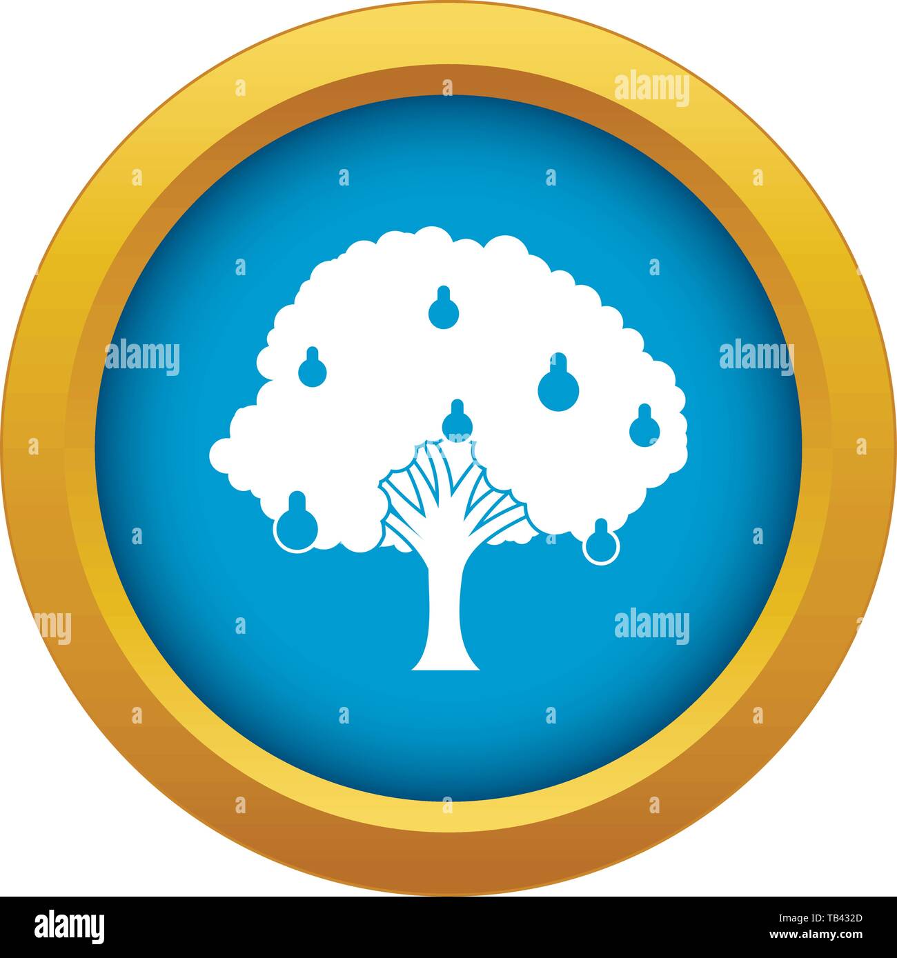 Pear tree with pears icon blue vector isolated Stock Vector Image & Art - Alamy