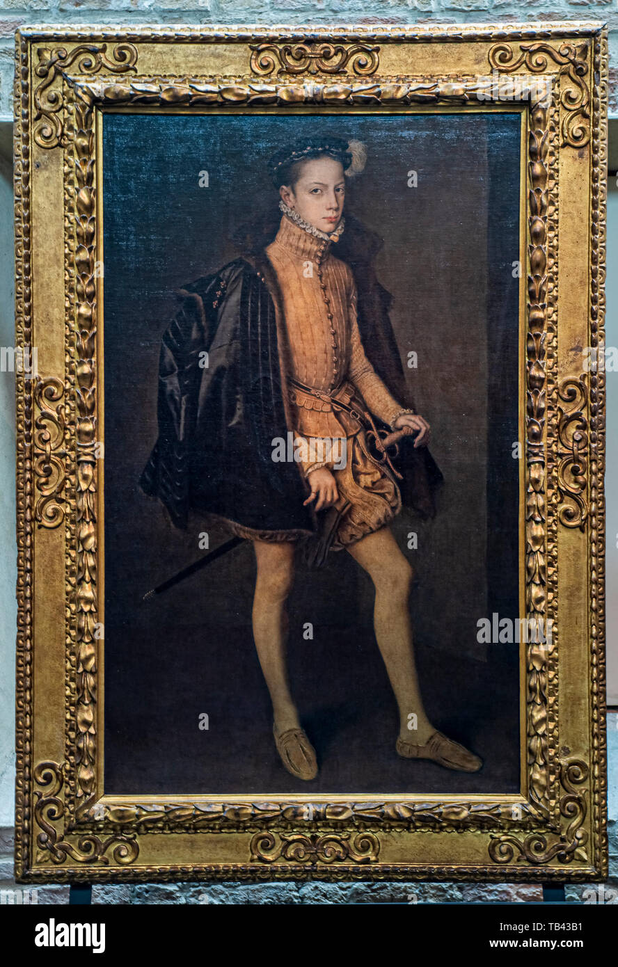 Italy Emilia Romagna Parma Museum Pole of the Pilotta - National gallery north wing of the second floor  - Alessandro Farnese by Anthonis Mor Stock Photo