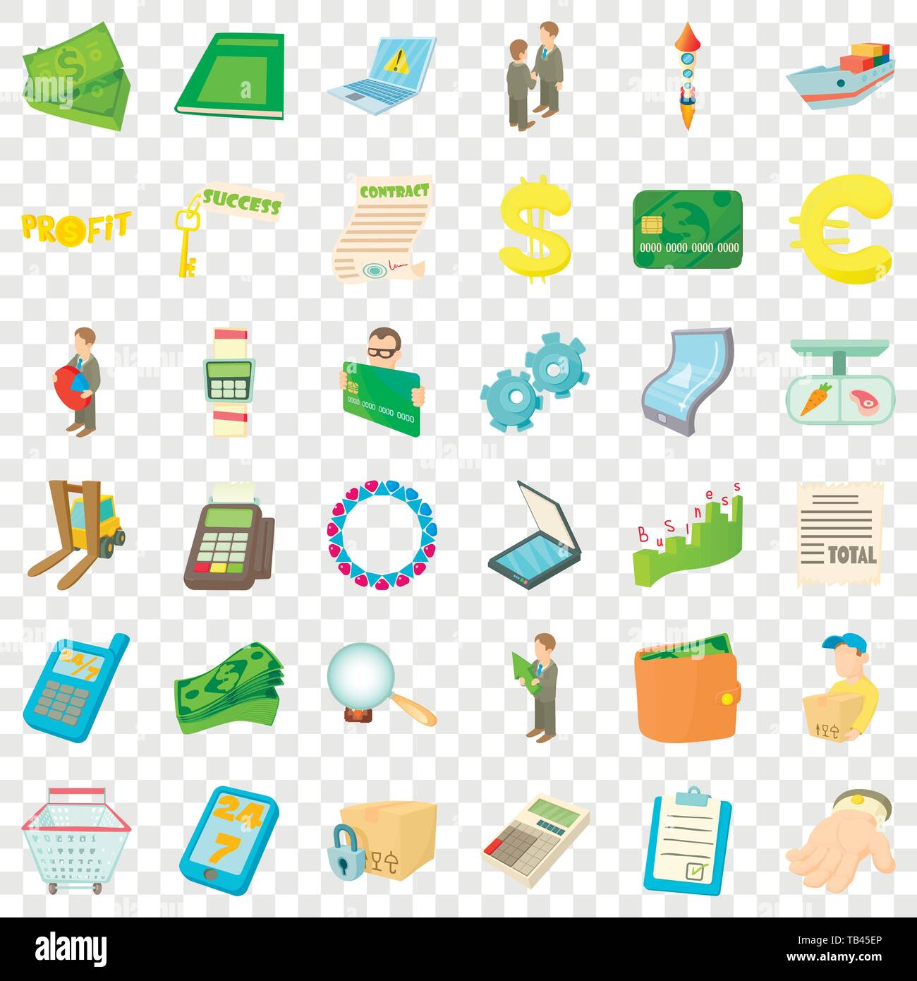 Loading icons set, cartoon style Stock Vector Image & Art - Alamy