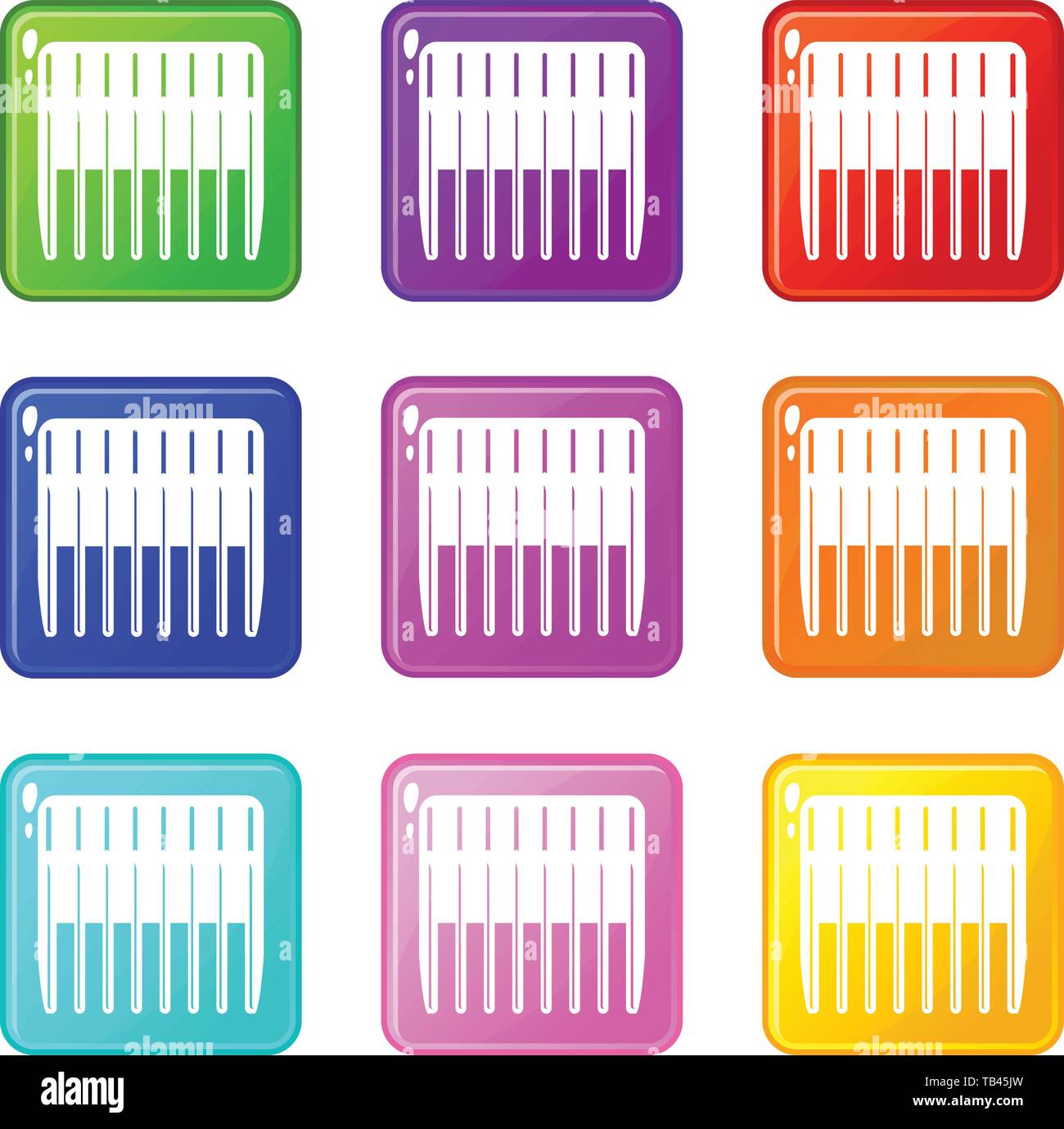 Balloon icons set 9 color collection Stock Vector Image & Art - Alamy