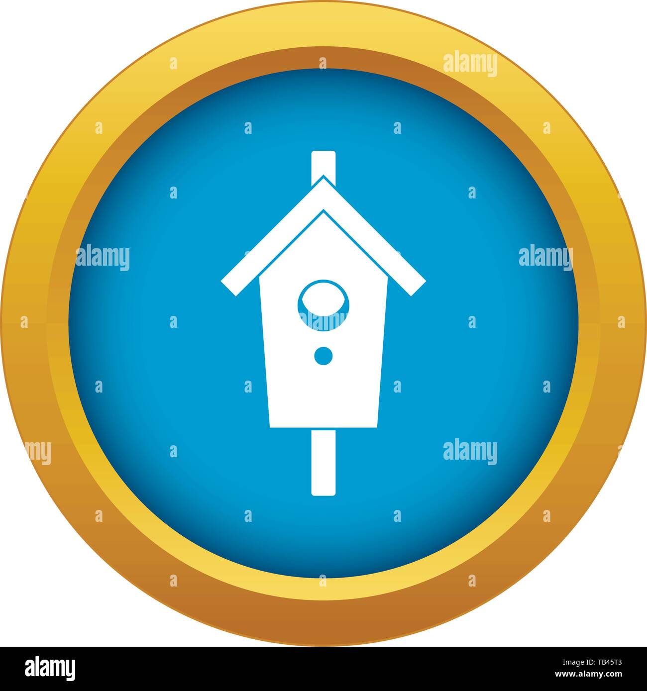 Birdhouse icon blue vector isolated Stock Vector