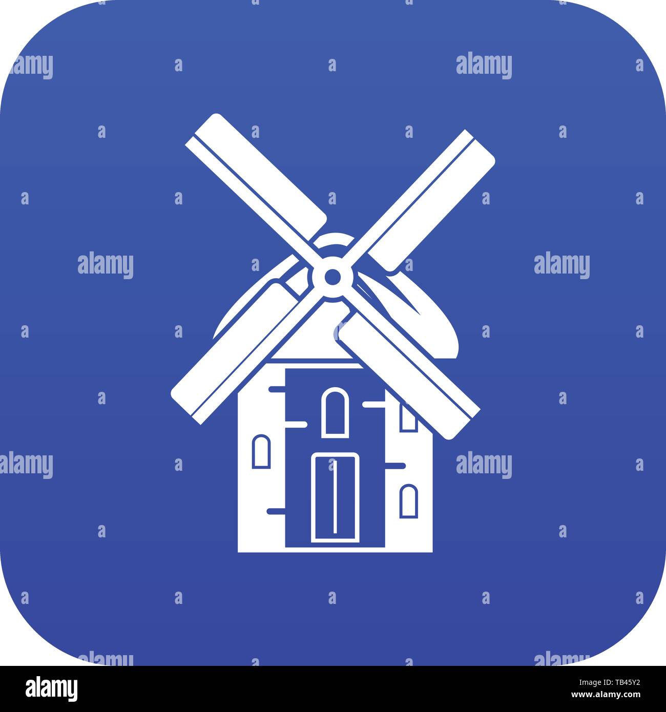 Mill icon digital blue Stock Vector Image & Art - Alamy