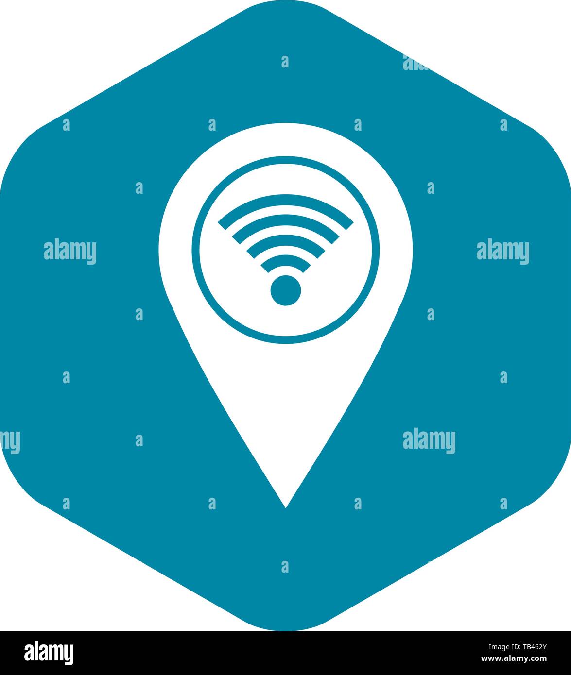 Map pin pointer with wi fi symbol - Map Pin Pointer With Wi Fi Symbol Icon TB462Y 