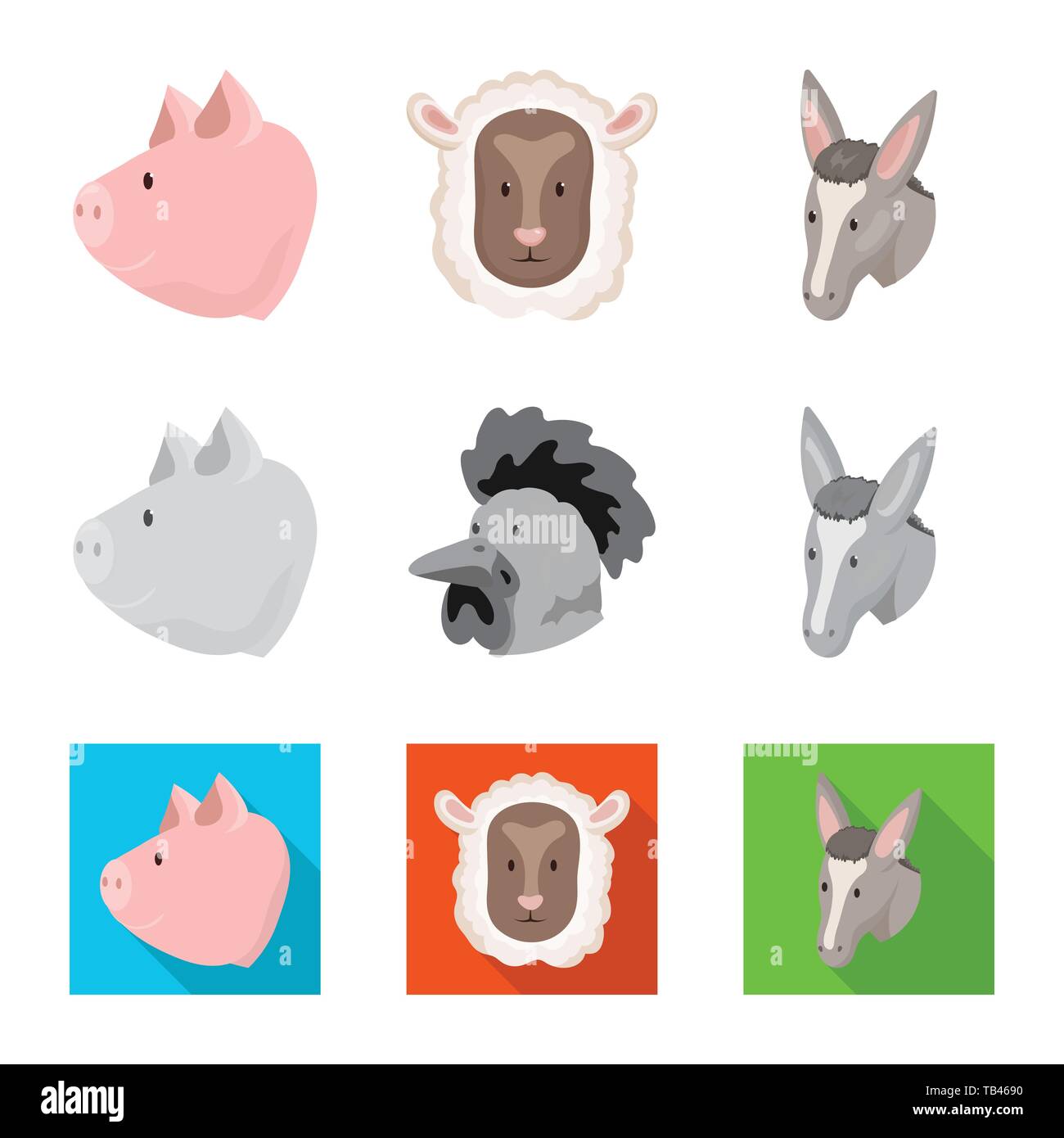 Vector design of agriculture and breeding icon. Set of agriculture and ...