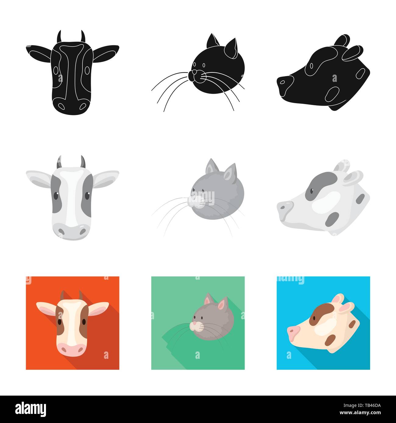 Vector illustration of agriculture and breeding icon. Collection of ...