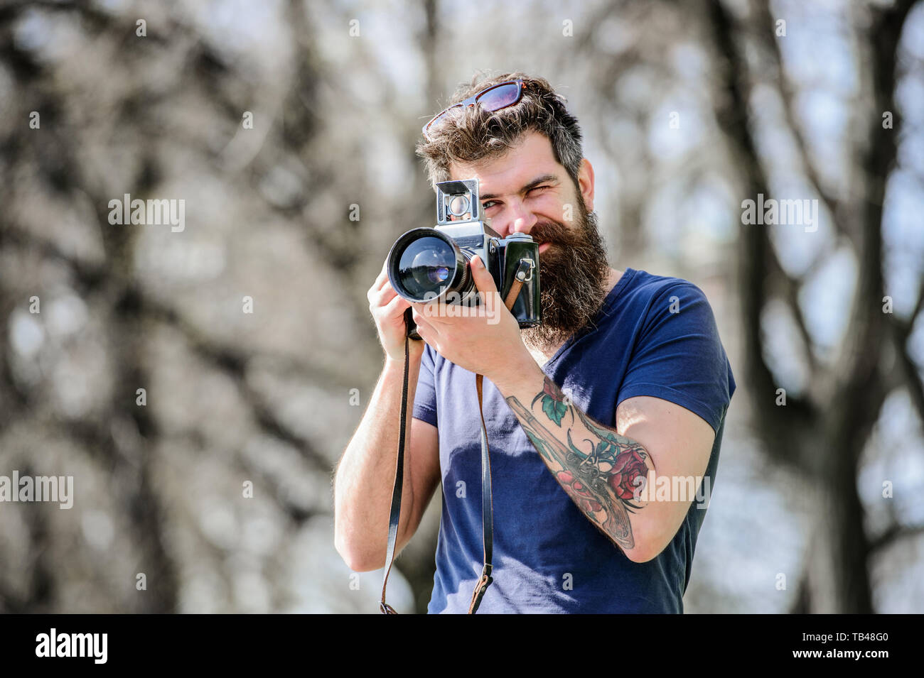 Content creator man shooting hi res stock photography and images Alamy