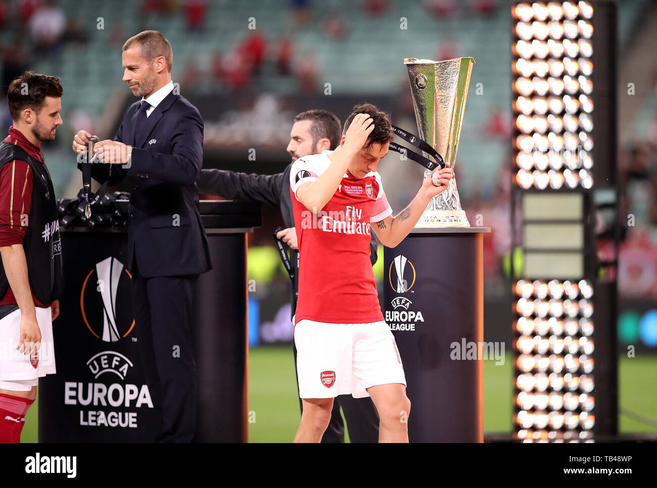 Arsenal S Mesut Ozil Takes Off His Runners Up Medal After The Uefa Europa League Final At The Olympic Stadium Baku Azerbaijan Stock Photo Alamy Arsenal S Mesut Ozil Takes Off His Runners Up Medal After The Uefa Europa League Final At The Olympic Stadium Baku Azerbaijan Stock Photo Alamy