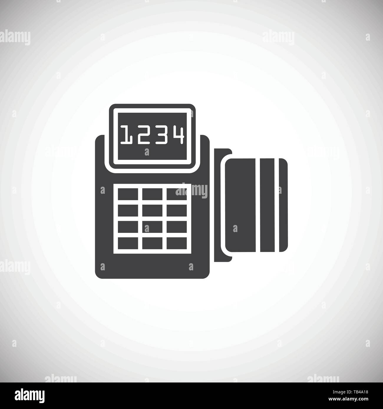 Pos terminal icon on background for graphic and web design. Simple ...