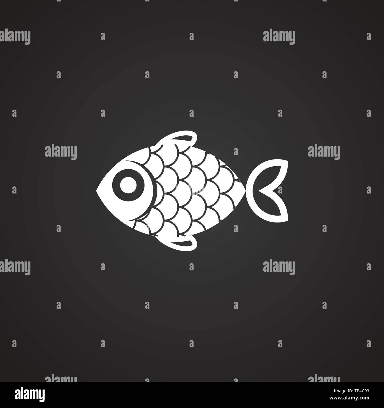 Fish icon on background for graphic and web design. Simple illustration ...