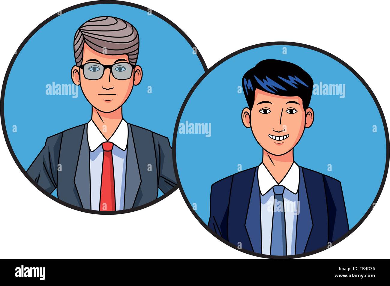 businessmen avatar profile picture in round icons Stock Vector Image ...