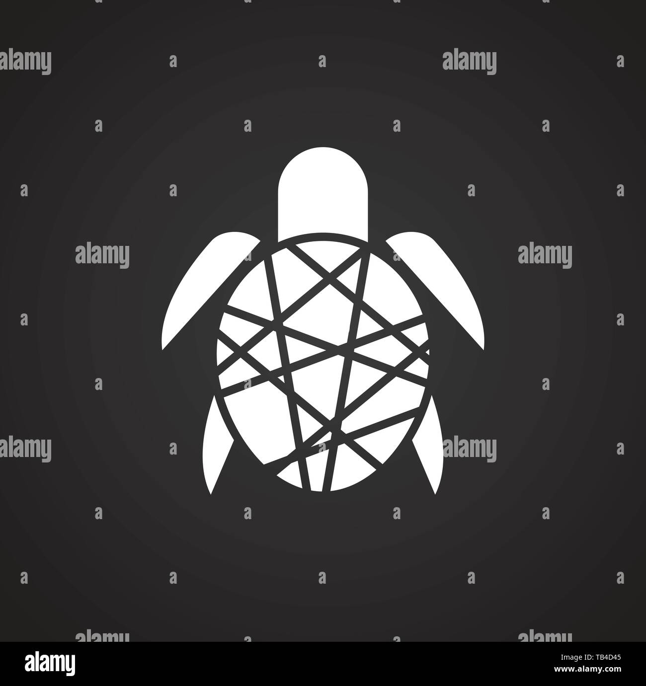 Sea turtle icon on background for graphic and web design. Simple ...