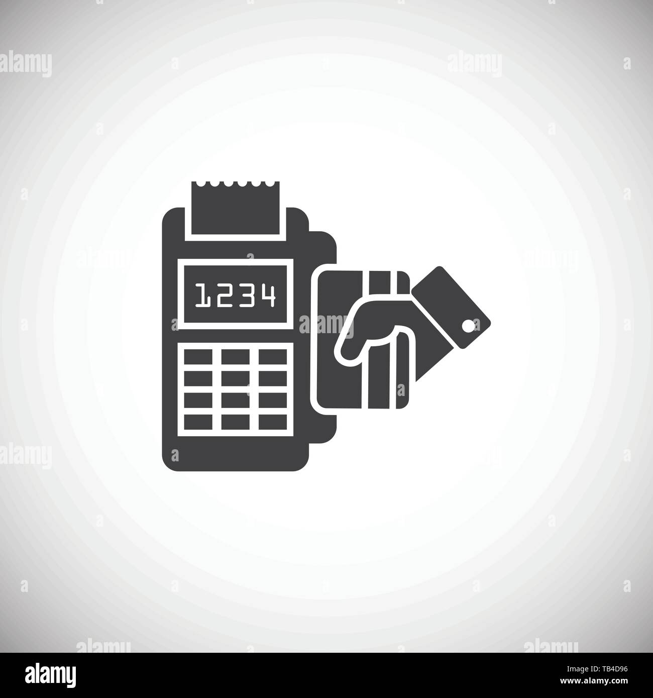 Pos terminal icon on background for graphic and web design. Simple ...