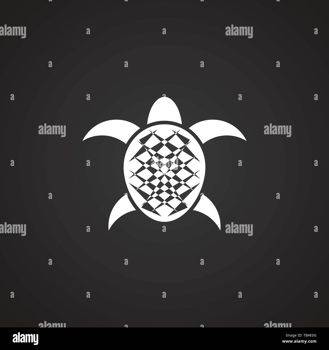 Sea turtle icon on background for graphic and web design. Simple ...