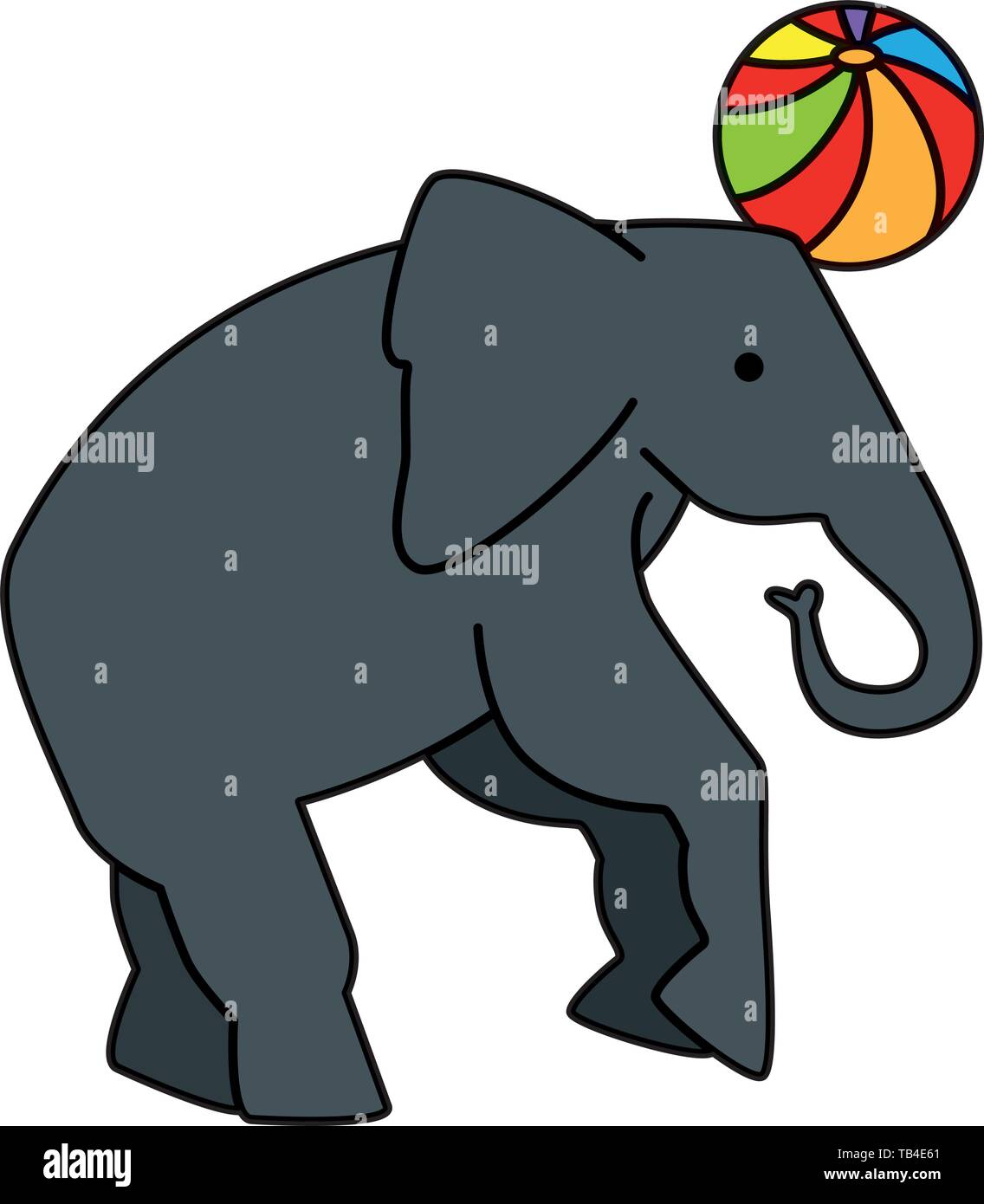 circus elephant playing with balloon Stock Vector Image & Art - Alamy