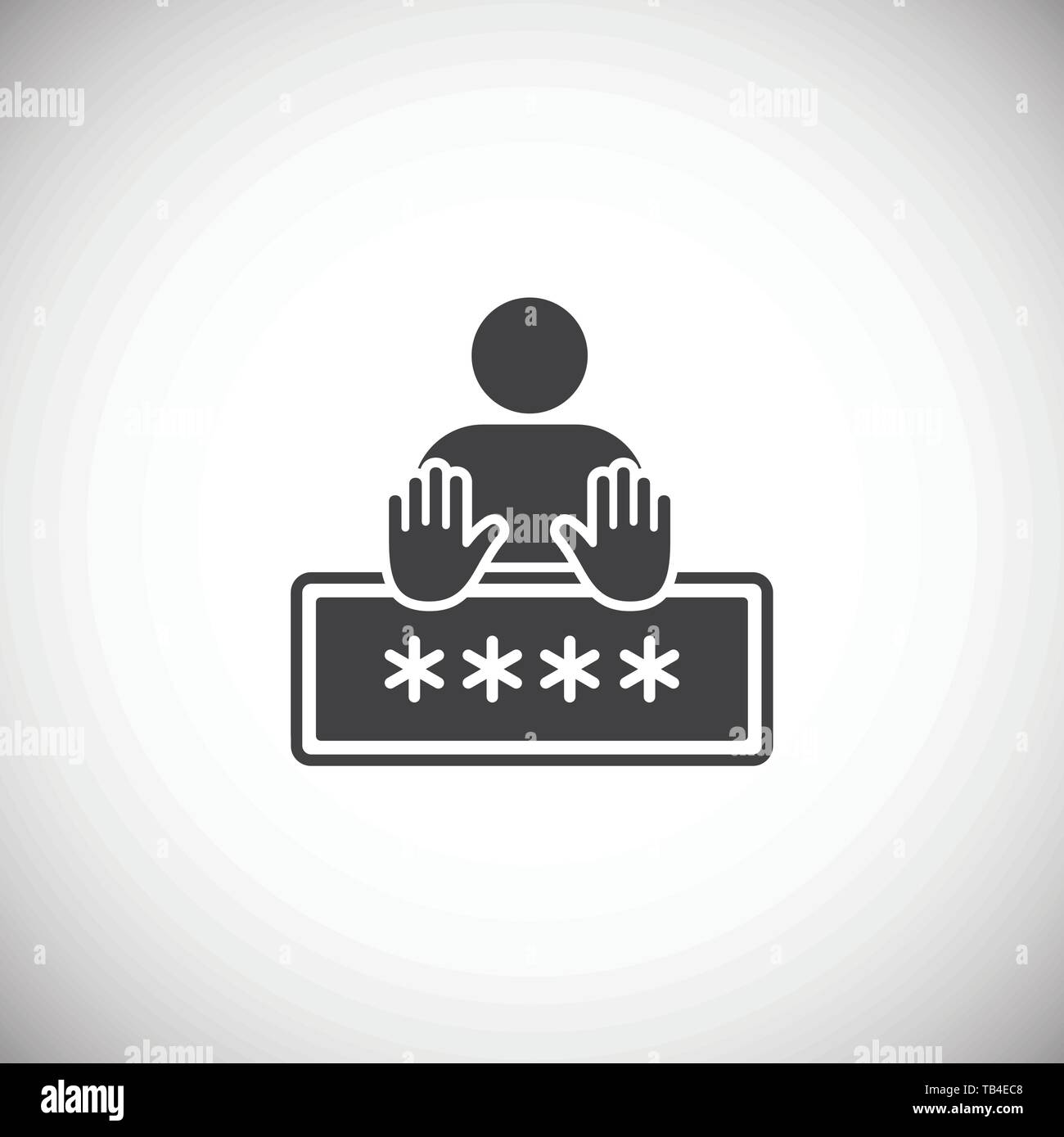 Password related icon on background for graphic and web design. Simple ...