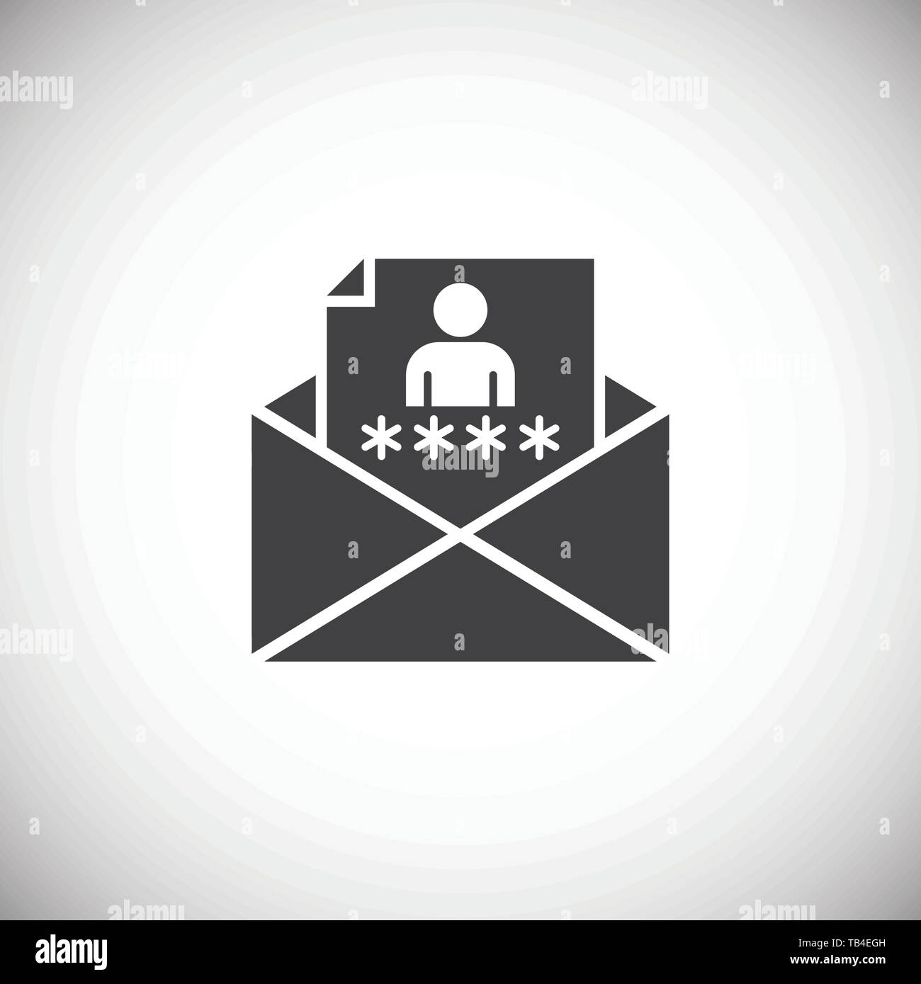 Password related icon on background for graphic and web design. Simple ...