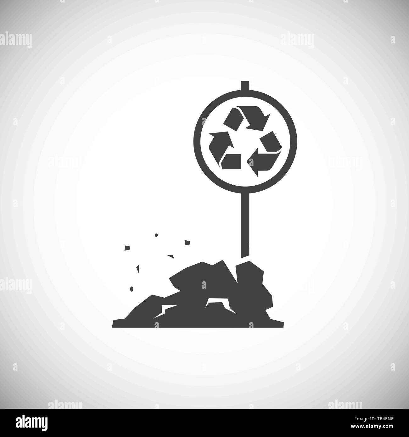 Garbage related icon on background for graphic and web design. Simple ...