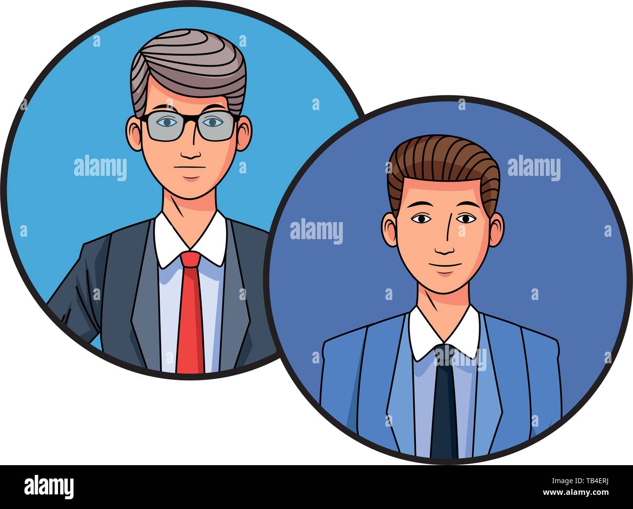 businessmen avatar profile picture in round icons Stock Vector Image ...