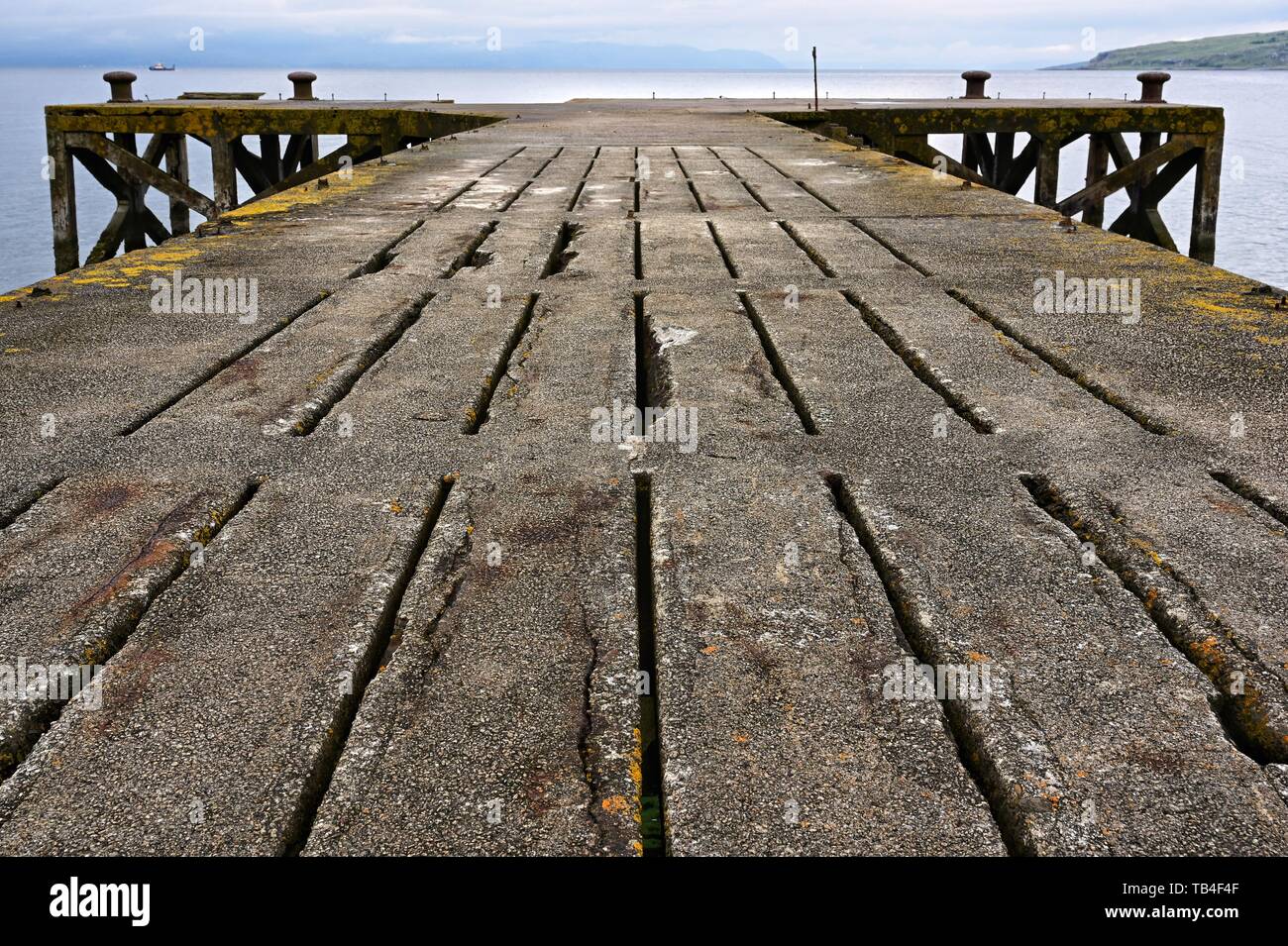 The Portencross pier near Seamill and West Kilbride Stock Photo