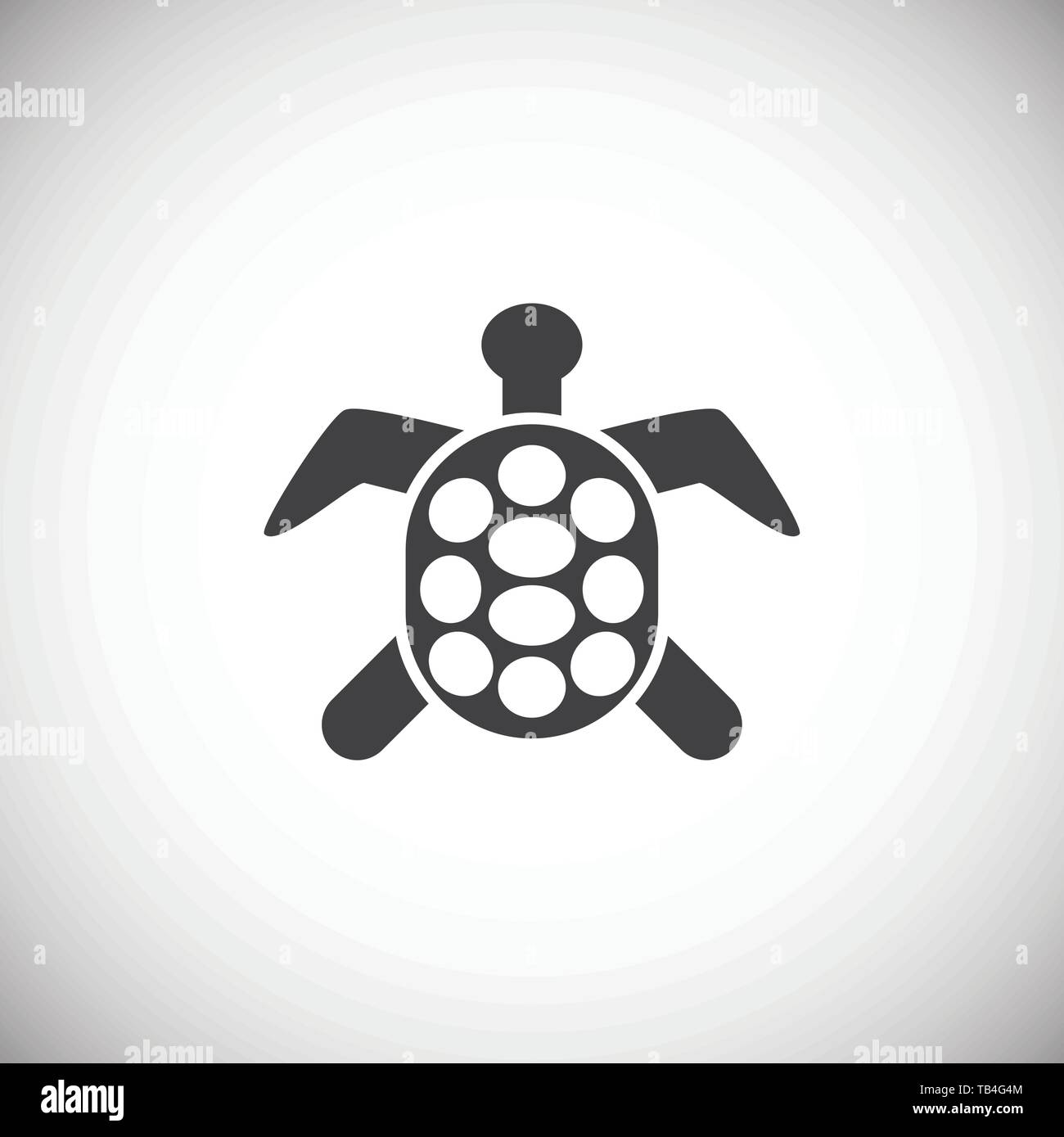 Sea turtle icon on background for graphic and web design. Simple ...