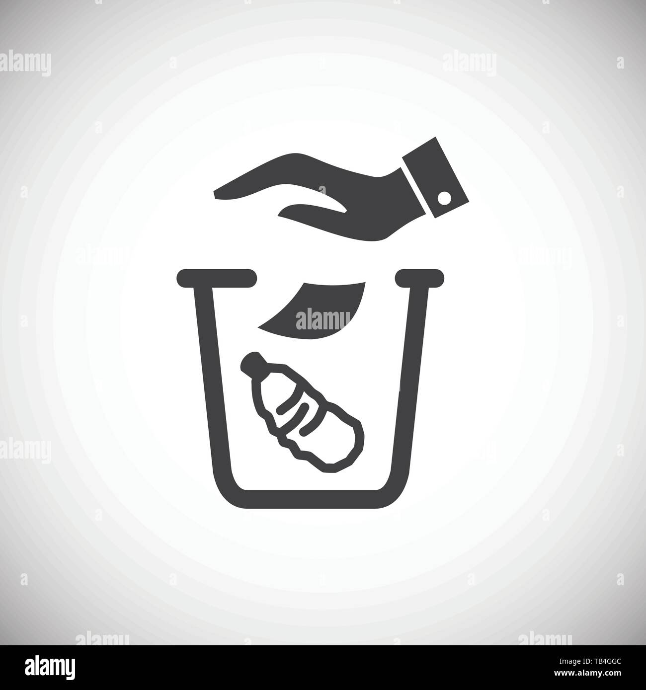 Garbage related icon on background for graphic and web design. Simple ...