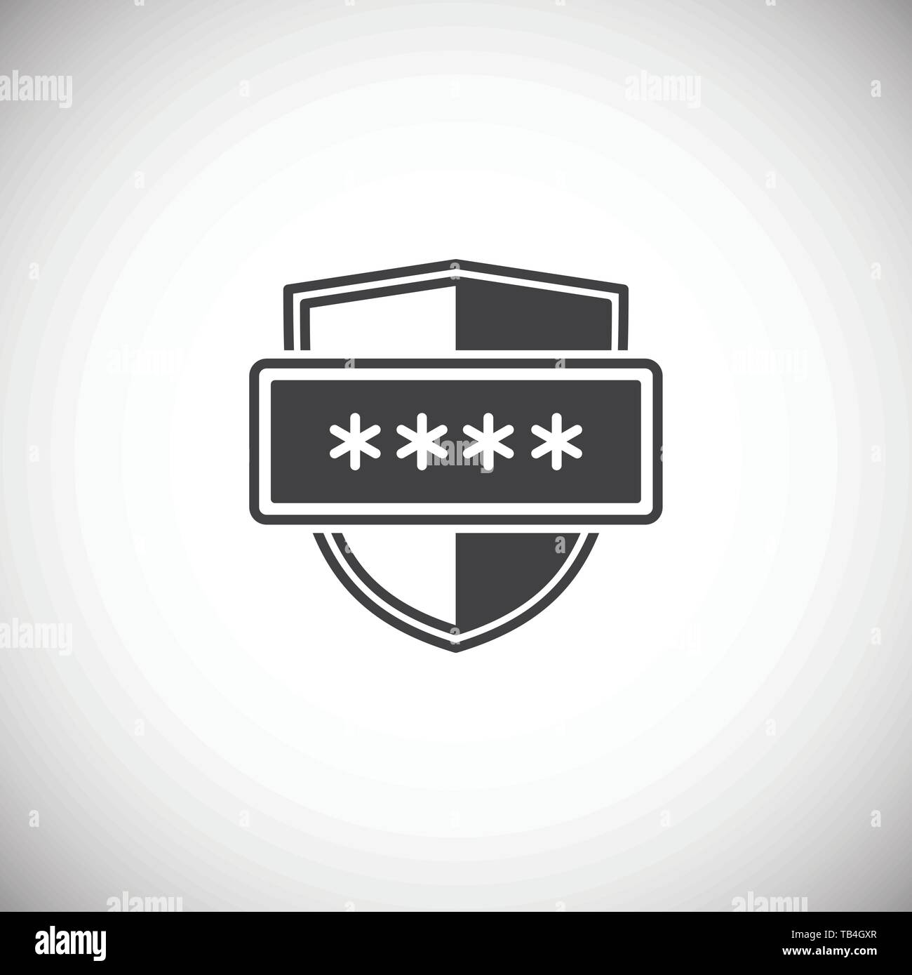 Password related icon on background for graphic and web design. Simple ...