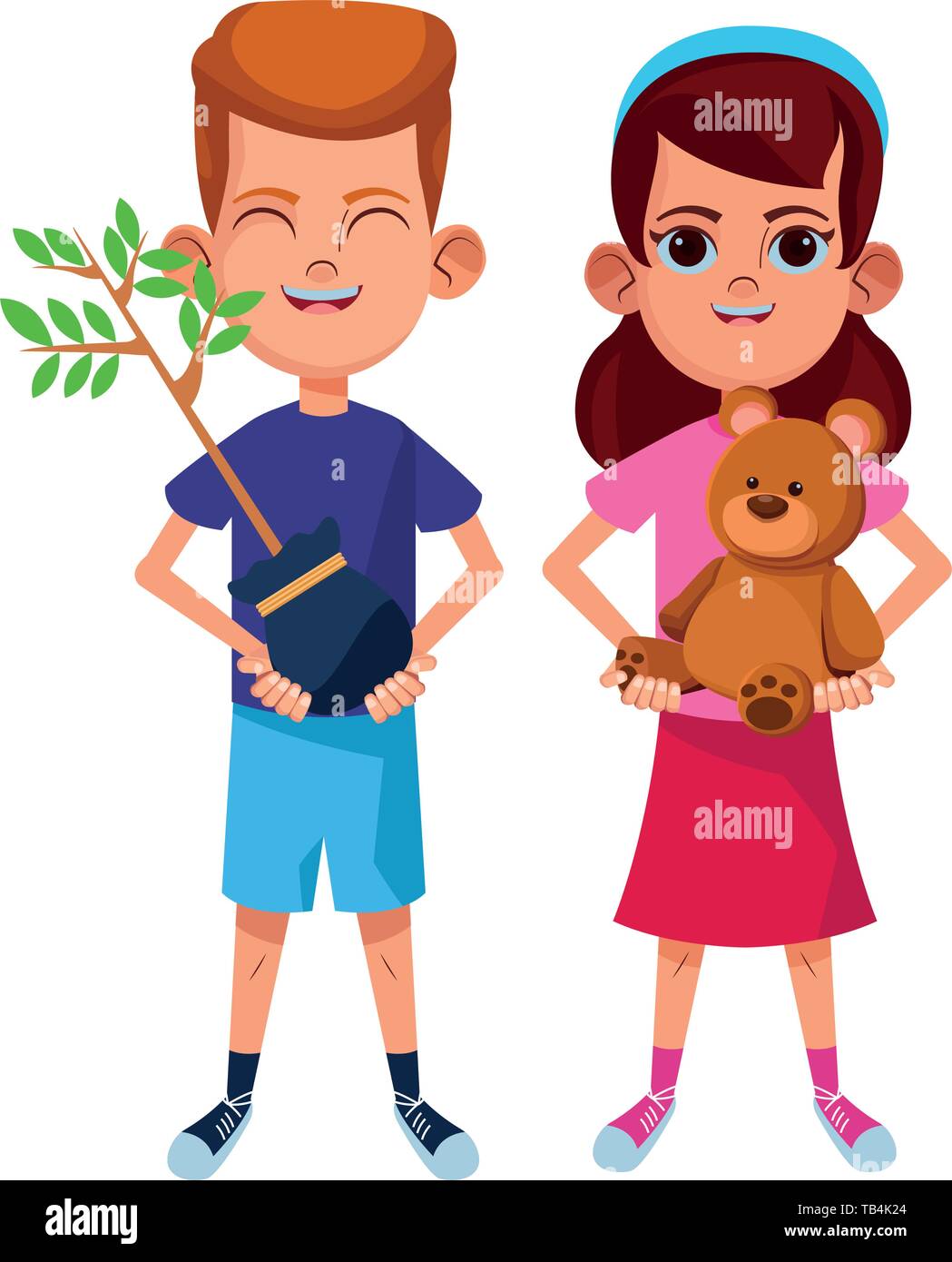 young kids avatar carton character Stock Vector Image & Art - Alamy
