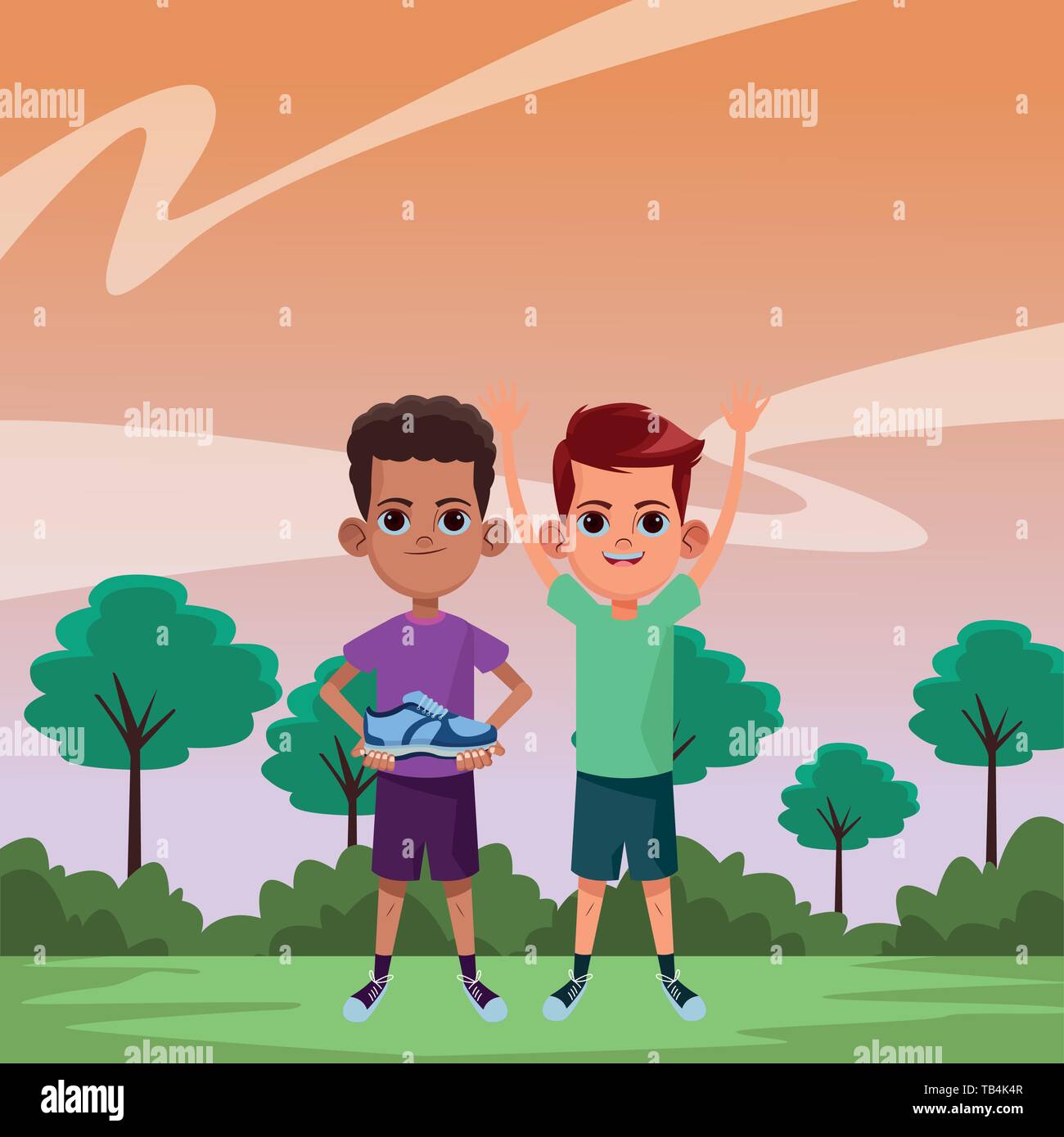 young kids avatar carton character Stock Vector Image & Art - Alamy